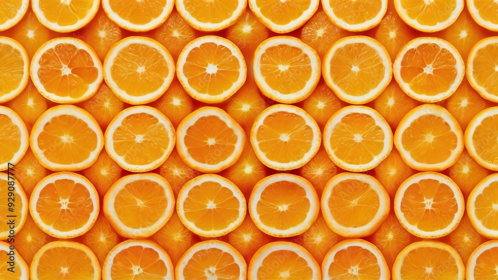 Orange Slices Arranged In A Neat Pattern Creating A Bright And Vibrant Background Orange Slices Arranged In A Neat Pattern Creating A Bright And Vibrant Background