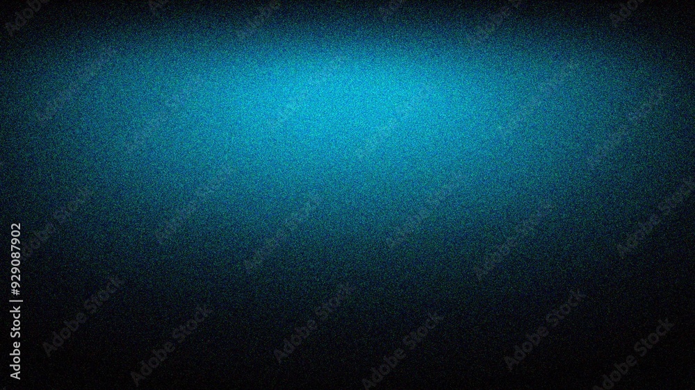 Obraz premium cyan blue grainy background, noisy color gradient banner, dark textured poster header cover backdrop design