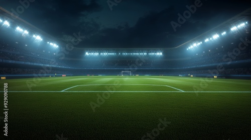 Soccer Stadium Night Game: A Dramatic Atmosphere