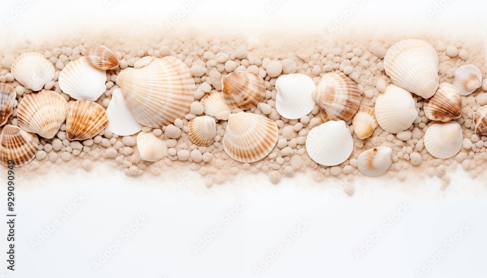 sea shells isolated on sand sea shells isolated on sand