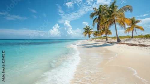 Tranquil Paradise. Serene beach landscape photo