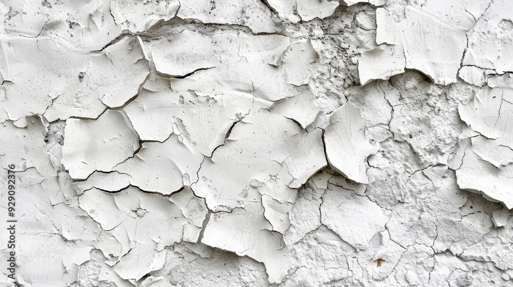 Detailed abstract texture of a white plaster wall with aging cracks and a rough, uneven surface, conveying a sense of history and timelessness. Detailed abstract texture of a white plaster wall with aging cracks and a rough, uneven surface, conveying a sense of history and timelessness.