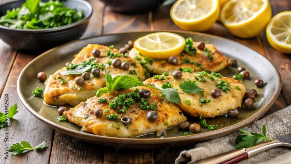 Delicious Pan Seared Fish with Lemon Capers Parsley Delicious Pan Seared Fish with Lemon Capers Parsley