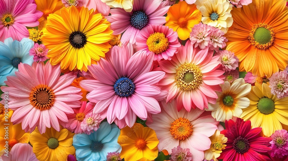A Symphony of Blooms: A vibrant tapestry of colorful flowers, each petal a brushstroke of nature's artistry. A Symphony of Blooms: A vibrant tapestry of colorful flowers, each petal a brushstroke of nature's artistry.