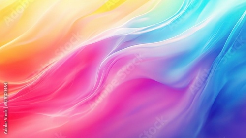 Wallpaper Mural Chromatic Rhapsody: A symphony of vibrant colors dance and blend seamlessly in this abstract digital art piece.  Torontodigital.ca