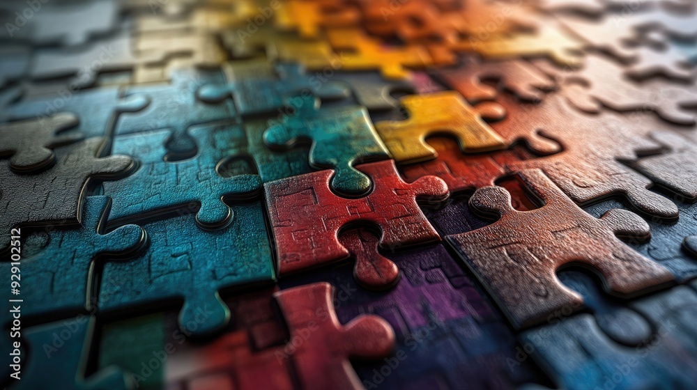 A 3D puzzle with each piece representing a different search query, symbolizing the complexity of search engines A 3D puzzle with each piece representing a different search query, symbolizing the complexity of search engines