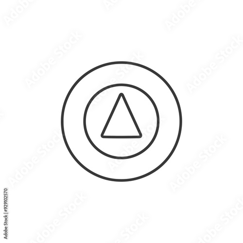 Free Download Circular Icon with Triangle and Double Outline - GFXLoad