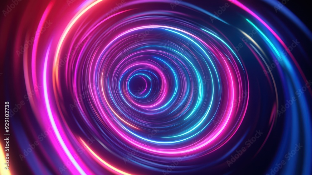 Abstract Neon Circle Light Abstract Neon Circle Light