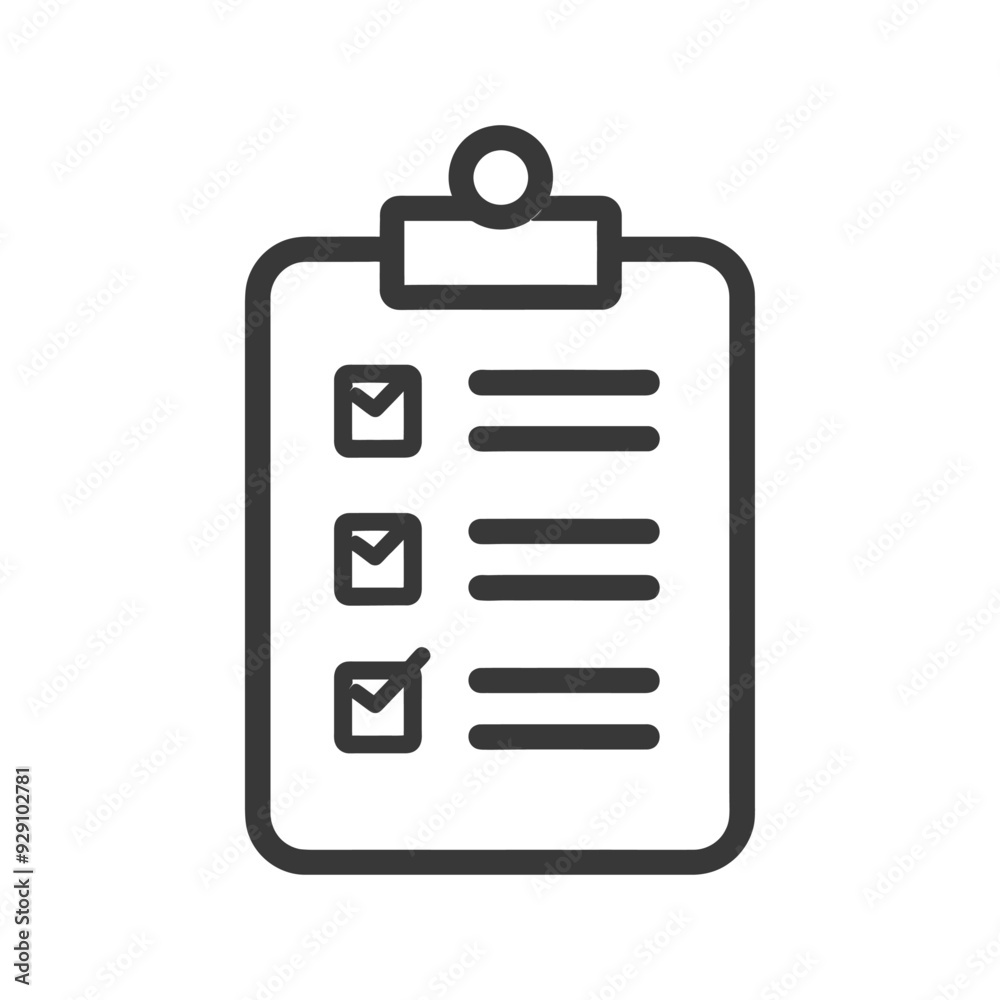 Clipboard with a Completed Checklist and Two Incomplete Items Clipboard with a Completed Checklist and Two Incomplete Items