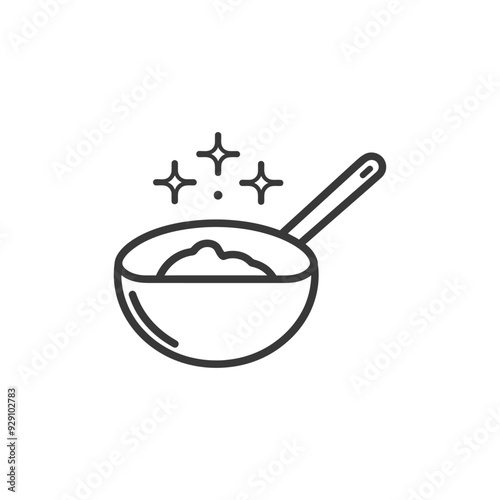 Cleaned Cooking Utensil with Sparkle Above