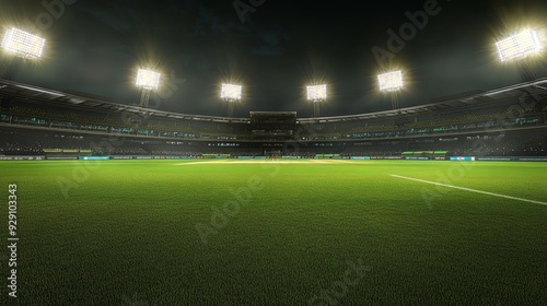 Cricket Stadium at Night: A Thrilling Atmosphere