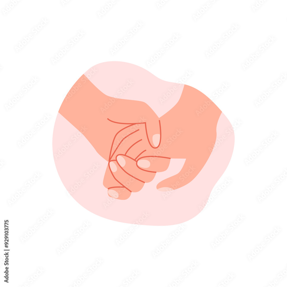A vector icon with a hand-holding gesture symbolizing support and unit on a white background A vector icon with a hand-holding gesture symbolizing support and unit on a white background