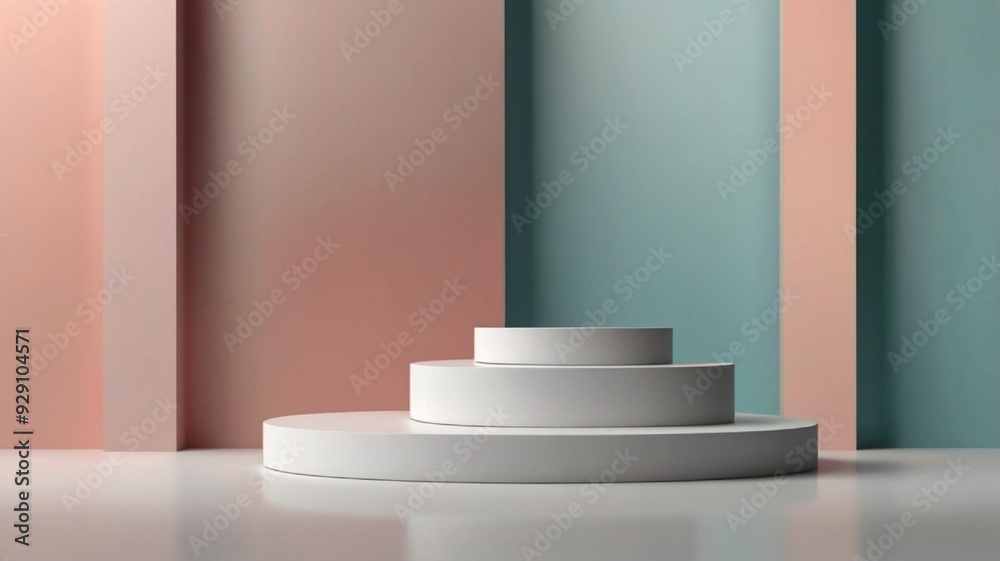 Obraz premium 3d render of a podium