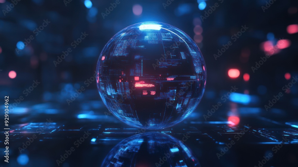 Futuristic Digital Sphere Futuristic Digital Sphere