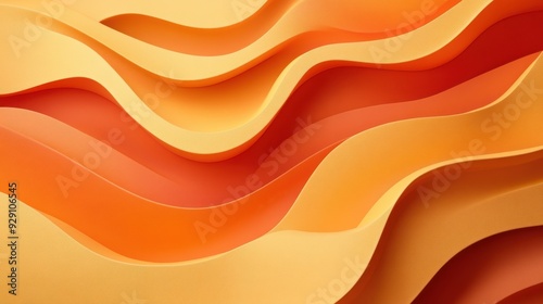 Vibrant Orange Flowing Lines. Abstract Modern Design concept