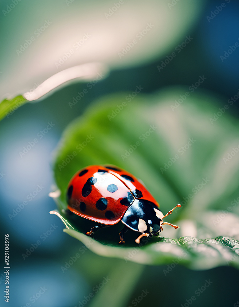Fototapeta premium ladybug on a leaf