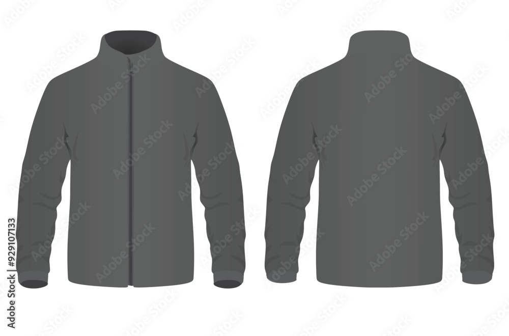 Grey winter jacket. vector illustration Grey winter jacket. vector illustration