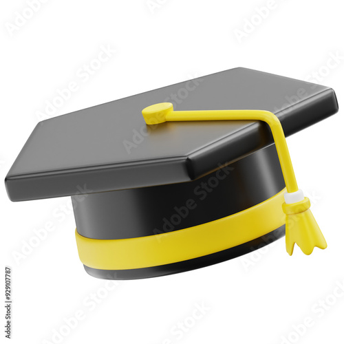 Graduation cap 3d icon