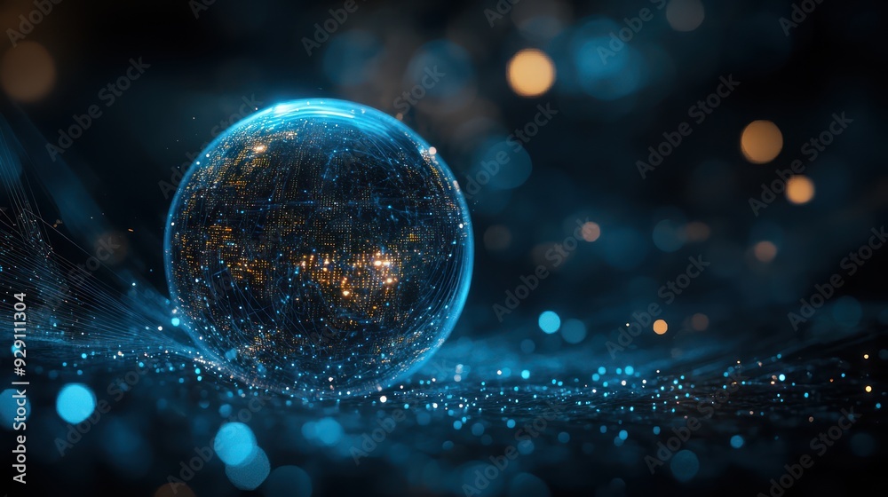 Glowing Digital Sphere Glowing Digital Sphere