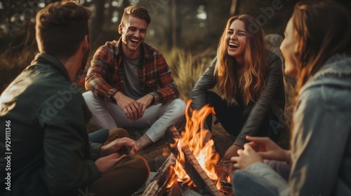 All together in front of the fire