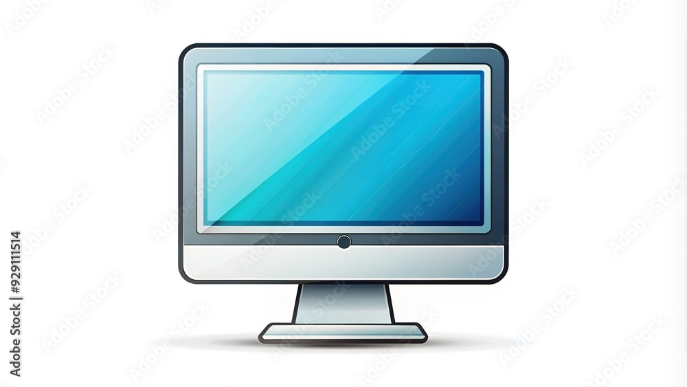 Sleek modern computer icon with a bold stroke design on a clean white background, symbolizing technology, innovation, and digital communication. Sleek modern computer icon with a bold stroke design on a clean white background, symbolizing technology, innovation, and digital communication.