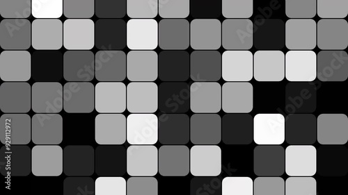 Abstract background black and white flashing squares 4