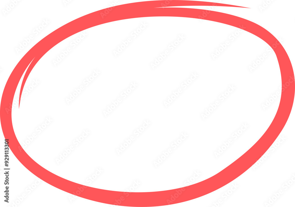 Red Circle Line Pencil