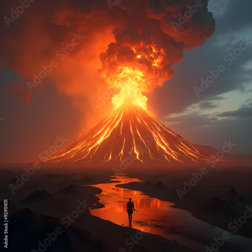 caminando hacia el volcan