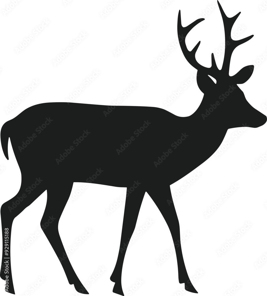 Fototapeta premium A Deer Silhouette Vector