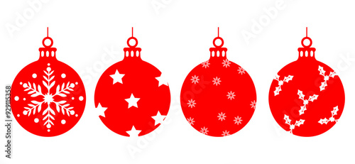 Red Christmas Tree Toy Set