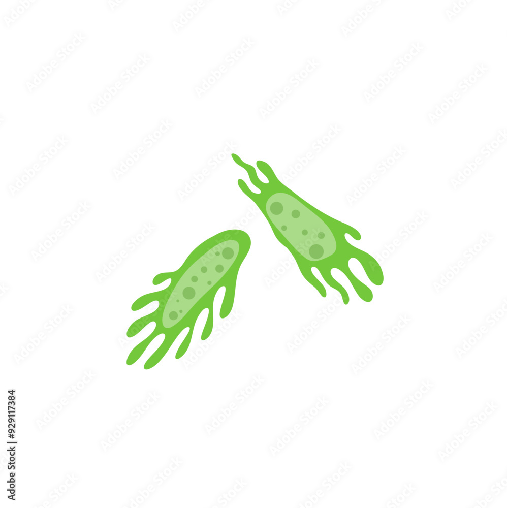 zooplankton sea microorganisms, cartoon vector icon isolated on white background