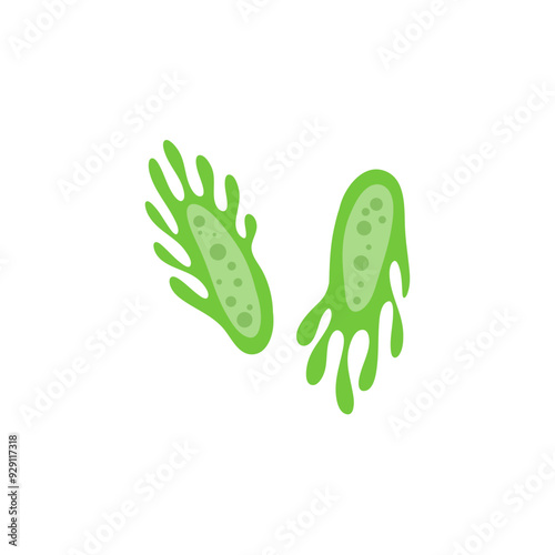 zooplankton sea microorganisms, cartoon vector icon isolated on white background