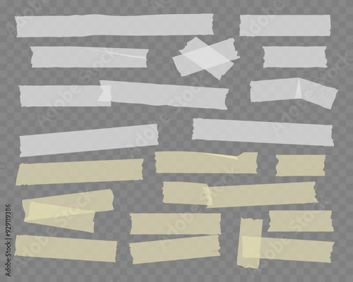 Sticky white and yellow strips