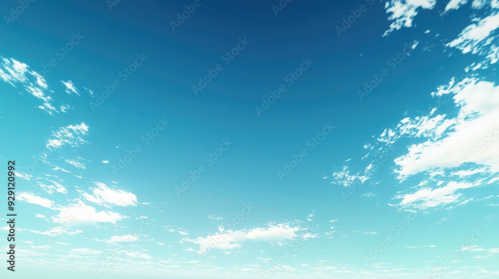 A clear blue sky with scattered clouds, evoking a sense of calm and openness. A clear blue sky with scattered clouds, evoking a sense of calm and openness.