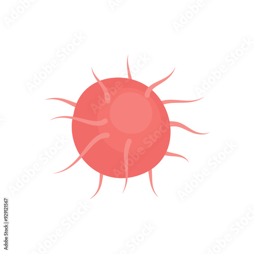 Vector isolated illustration of gonorrhea pathogen under a microscope. Gonorrhea bacteria. Сausative agent of gonorrhea.