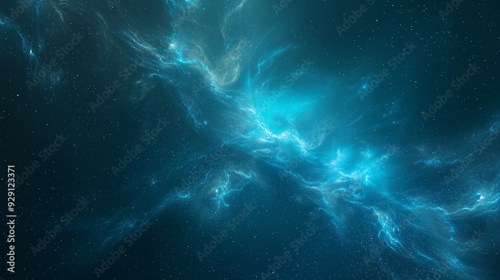 Fototapeta premium Space concept background. Universe galaxy horizontal poster. Amazing cosmic wallpaper. Raster bitmap digital illustration. AI artwork.