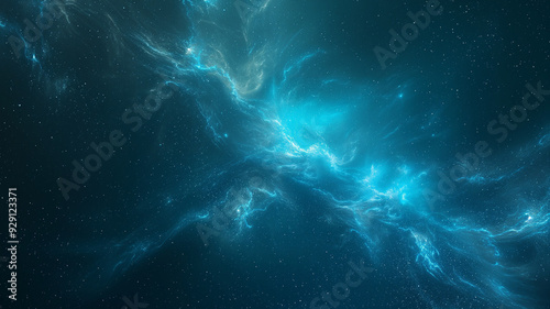 Space concept background. Universe galaxy horizontal poster. Amazing cosmic wallpaper. Raster bitmap digital illustration. AI artwork.