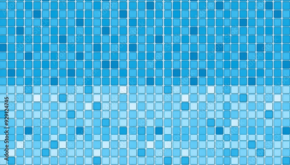 Blue pixel mosaic with varying shades in a grid pattern offering a clean and modern look The seamless design enhances its high-tech appeal Blue pixel mosaic with varying shades in a grid pattern offering a clean and modern look The seamless design enhances its high-tech appeal