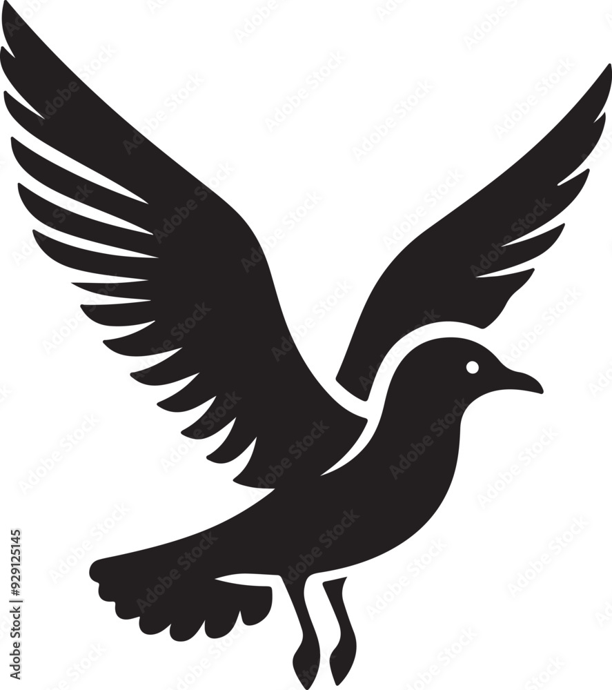 Seagull icon silhouette vector art illustration Seagull icon silhouette vector art illustration