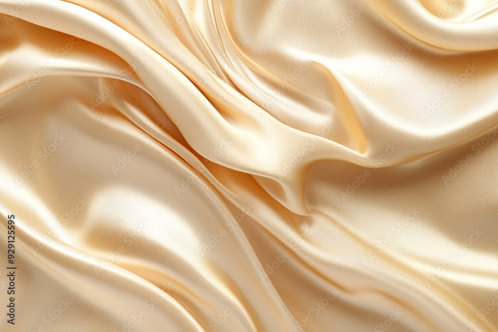 Creamcolored silk fabric with smooth, flowing folds. Creamcolored silk fabric with smooth, flowing folds.