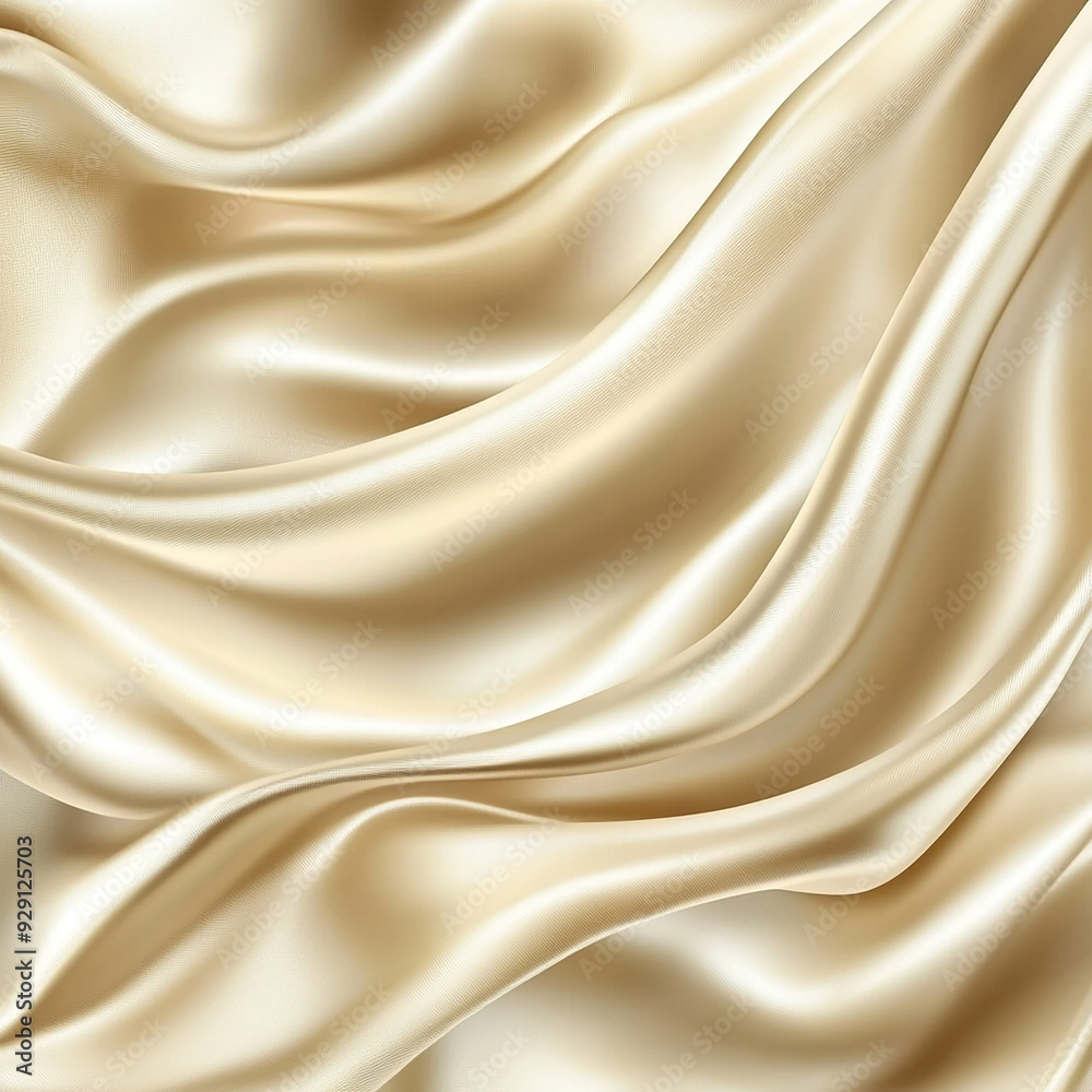 Creamcolored silk fabric with smooth, flowing folds. Creamcolored silk fabric with smooth, flowing folds.