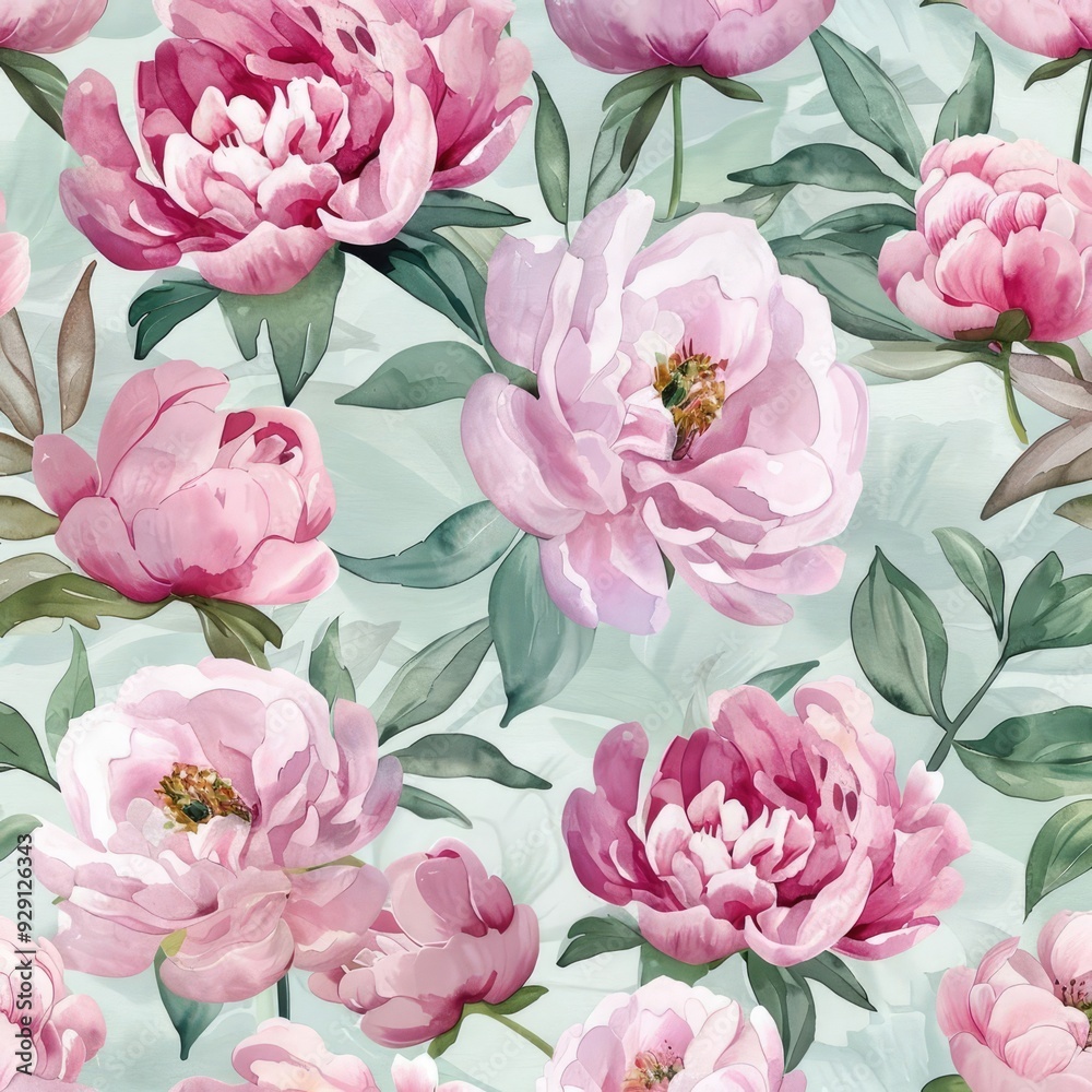 A beautiful, vibrant floral pattern featuring blooming peonies in shades of pink, perfect for design and decoration. A beautiful, vibrant floral pattern featuring blooming peonies in shades of pink, perfect for design and decoration.