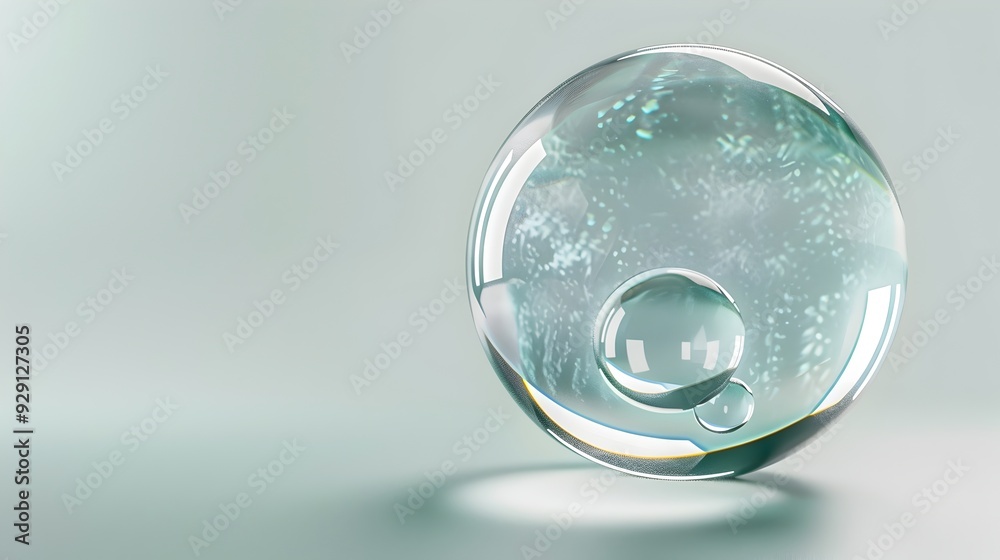 Floating Glass Orb on Transparent Background in High Photography Floating Glass Orb on Transparent Background in High Photography