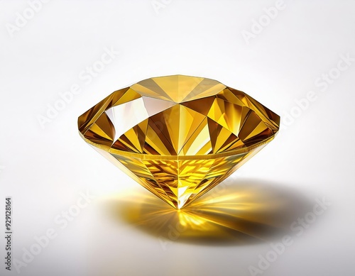 Stunning yellow diamond showcasing brilliant cut and sparkle, ideal for luxury designs and jewelry presentations.