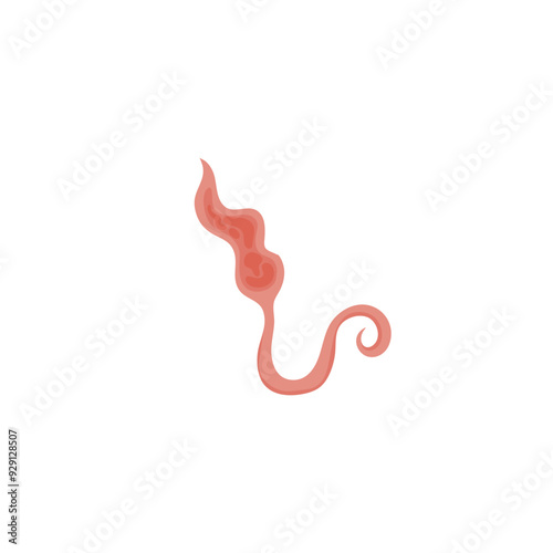 Flatworms parasite illustration 