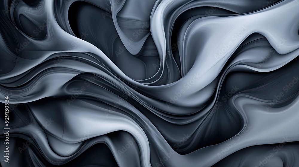 Abstract texture featuring flowing, smooth gray fabric waves, creating a sense of depth and elegance for creative designs. Abstract texture featuring flowing, smooth gray fabric waves, creating a sense of depth and elegance for creative designs.