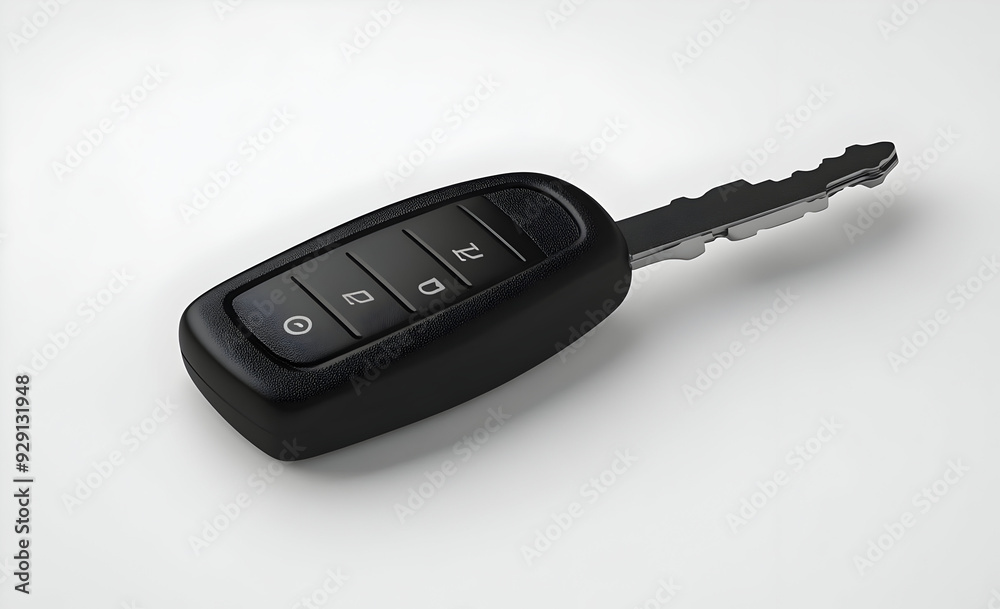 A modern car key fob with buttons for locking and unlocking. Ideal for automotive and technology-related projects. A modern car key fob with buttons for locking and unlocking. Ideal for automotive and technology-related projects.