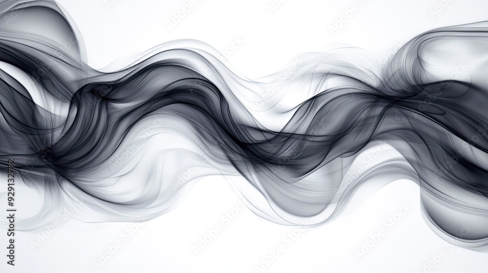 Elegant flowing smoke waves create a modern abstract background, perfect for artistic and contemporary design projects. Elegant flowing smoke waves create a modern abstract background, perfect for artistic and contemporary design projects.