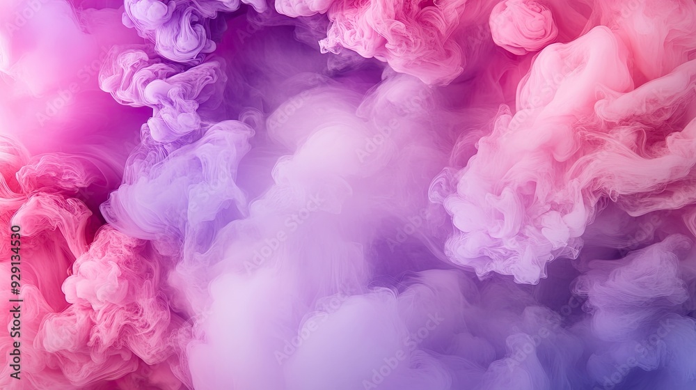 Vibrant pink and purple smoke swirls creating an ethereal and dreamy atmosphere, perfect for artistic backgrounds and designs.