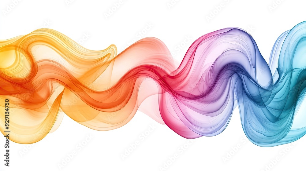 Fototapeta premium Vibrant waves of color blend seamlessly, creating a dynamic abstract background full of energy and creativity.